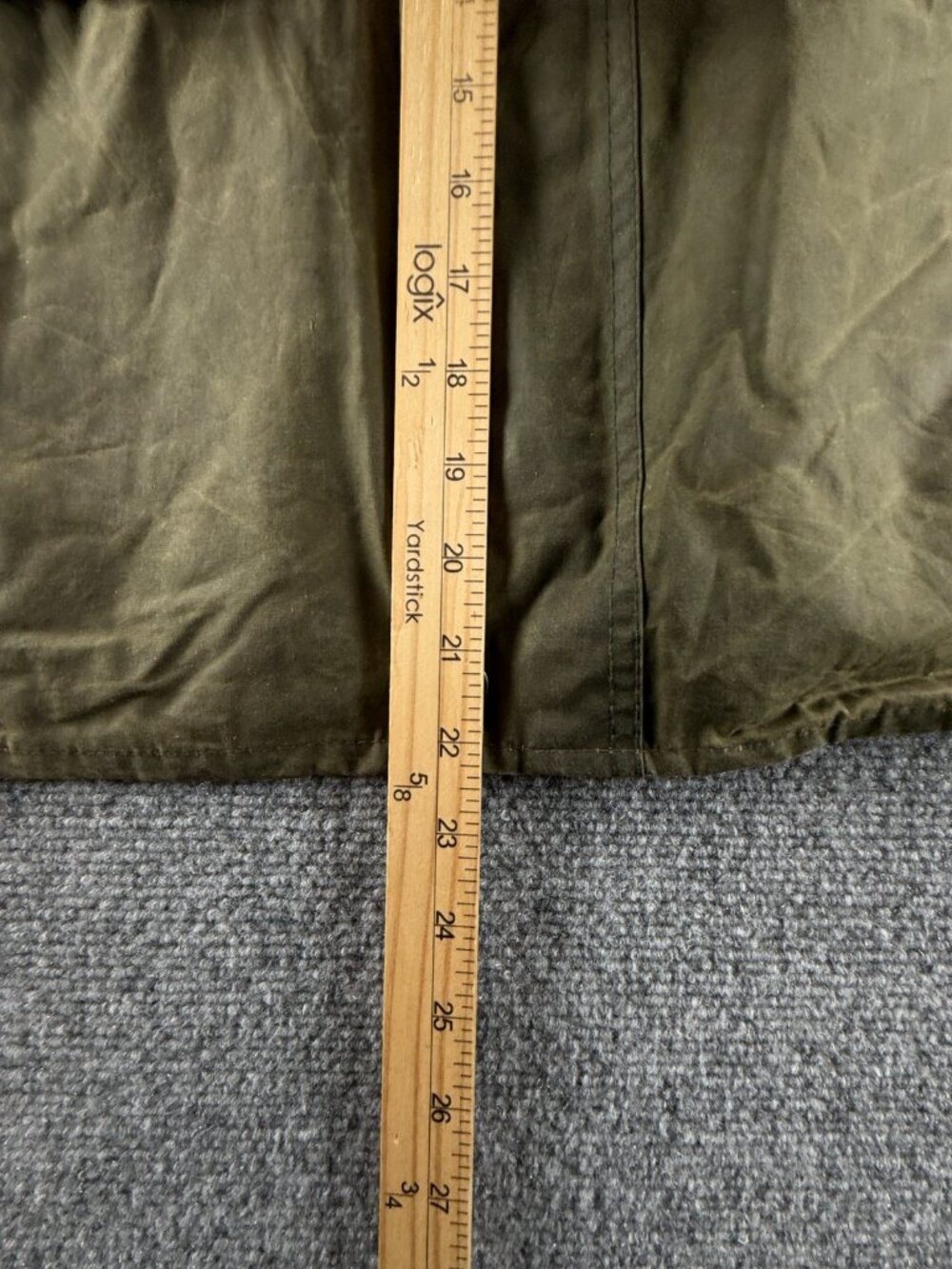 VTG Barbour Spey A130 Waxed Jacket Green Men Fishing Wasting Angler Pin Short - Picture 6 of 16